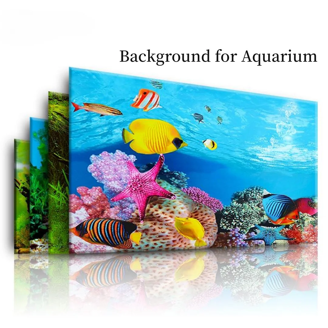 Marine Coral - Фон для аквариума, 3D наклейка, украшение