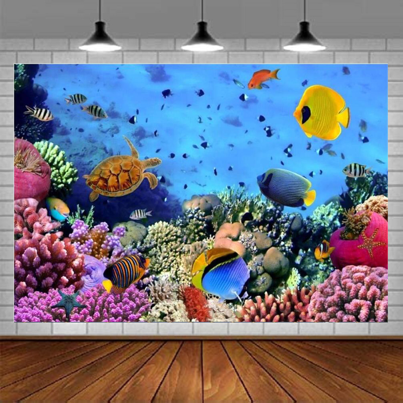Фон для фотосъемки подводного  – обзор и цена Aquarium Marine World